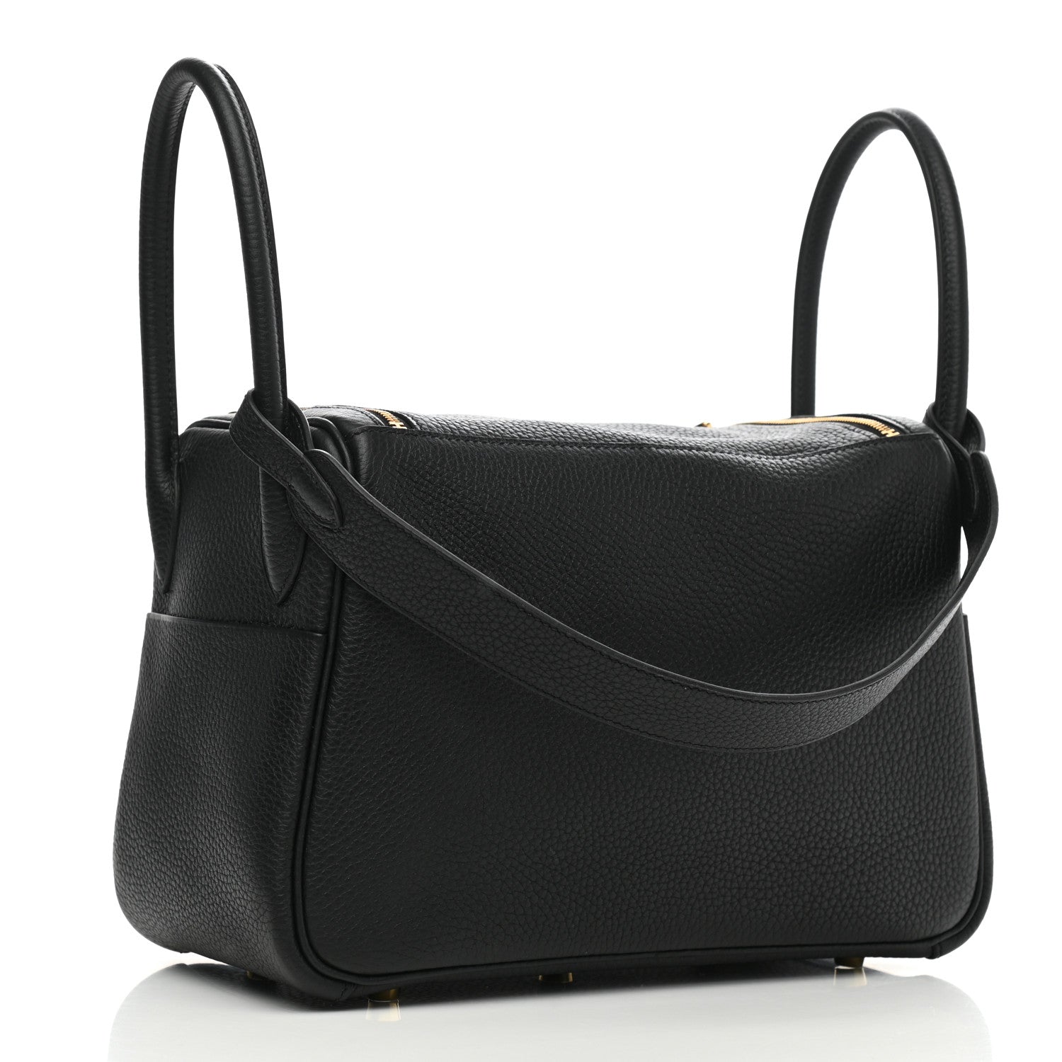 Hermes Taurillon Clemence Lindy 26 Black 3 of 10