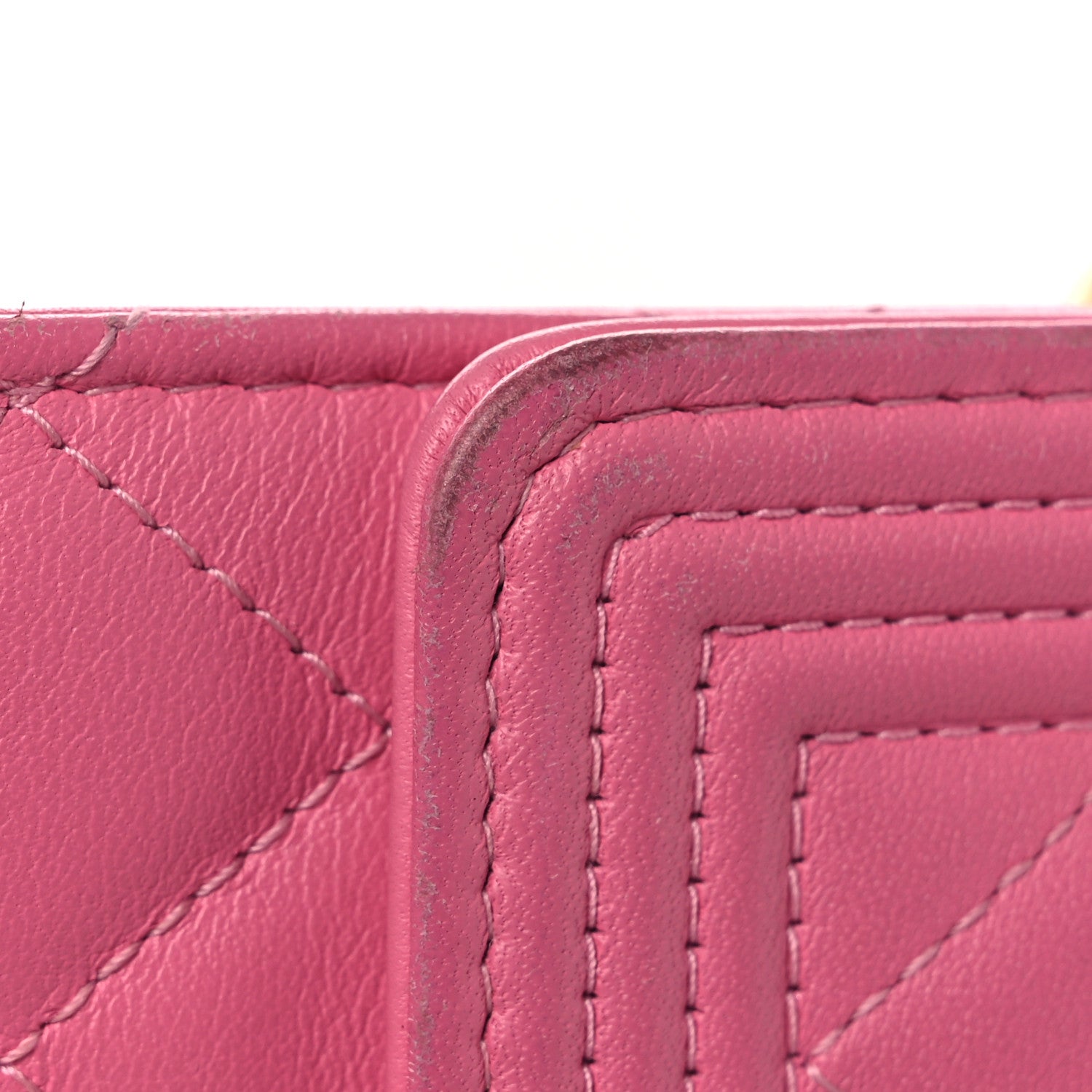 Chanel Lambskin Quilted Boy Square Wallet on Chain WOC Pink 13 of 14