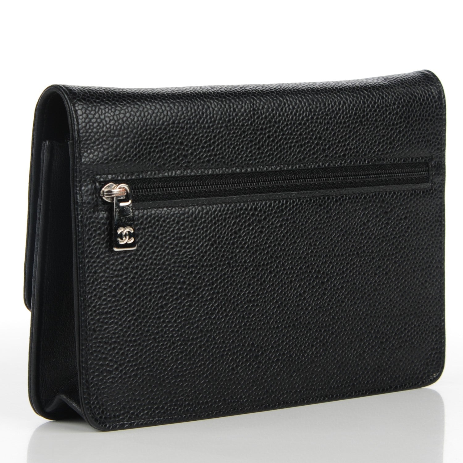 Chanel Caviar Timeless CC Wallet on Chain WOC Black 3 of 8
