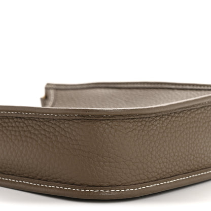 Hermes Taurillon Clemence Amazone Evelyne TPM Etoupe Bleu Indigo 9 of 14