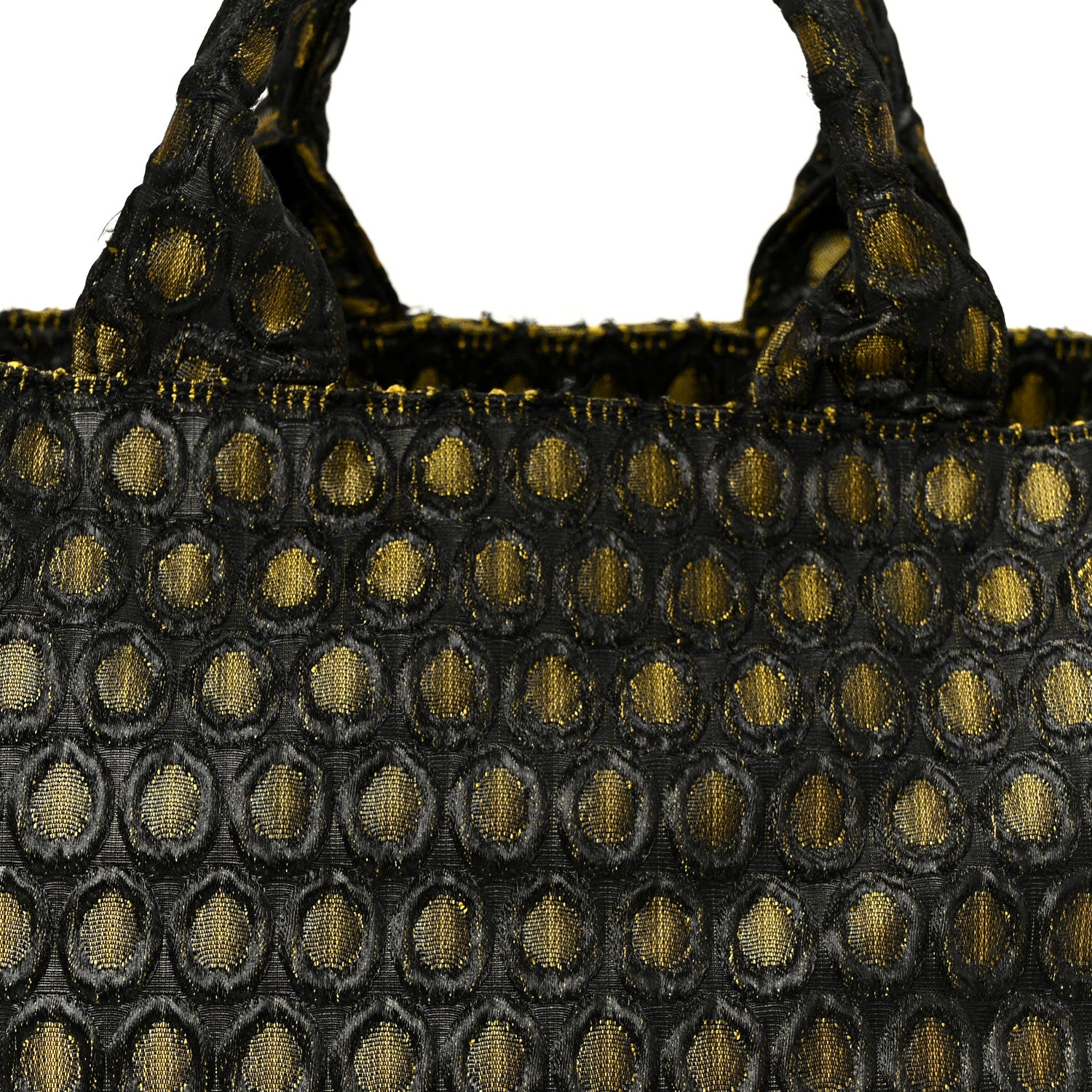 Prada Tessuto Jacquard Canapa Tote Giallo 8 of 12