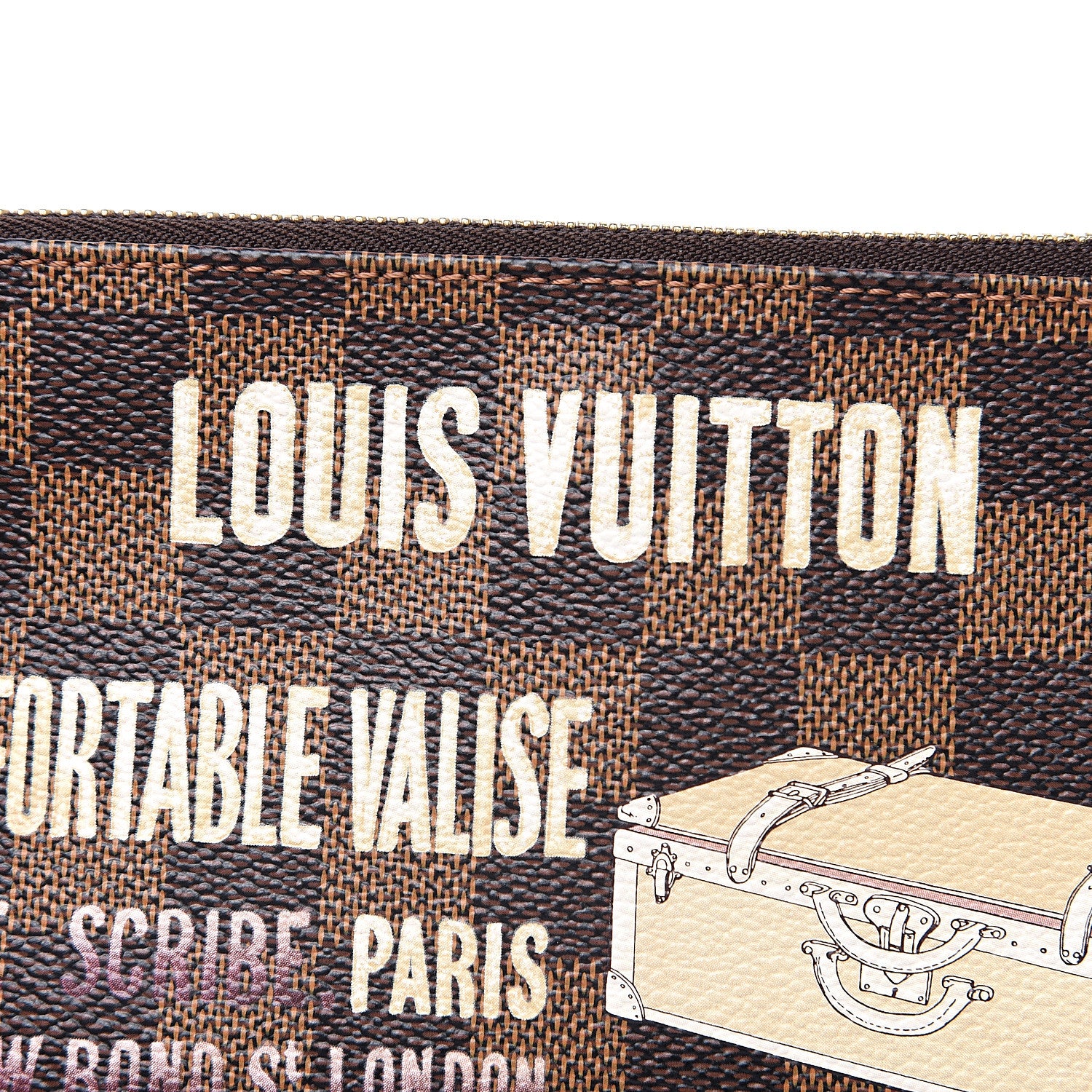 Louis Vuitton Damier Ebene Milla MM Trunk Pochette 6 of 6