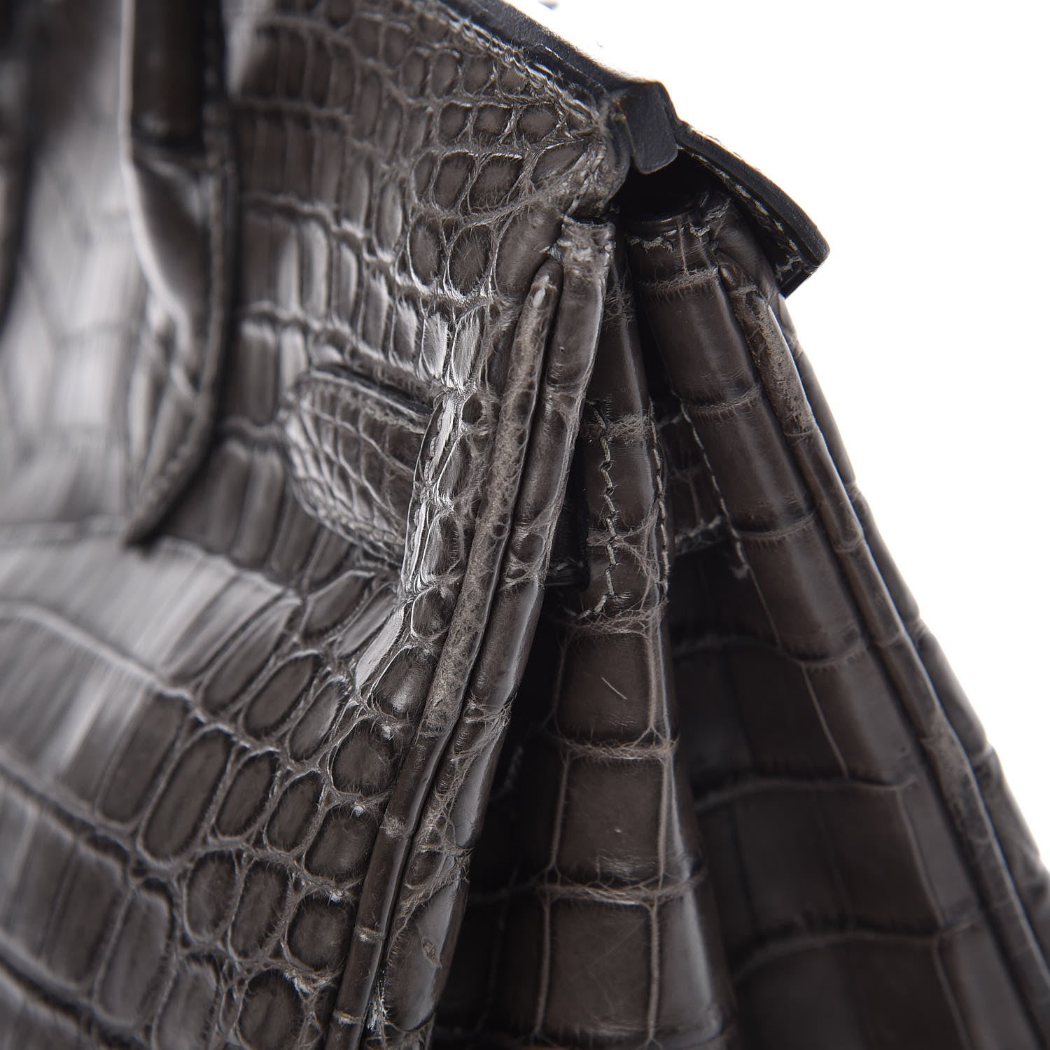 Hermes Matte Niloticus Crocodile Birkin 30 Gris Elephant 41 of 45