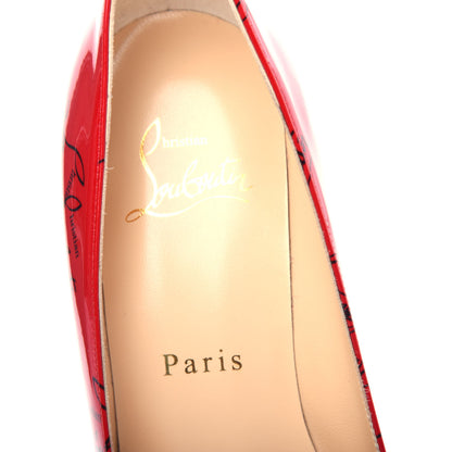Christian Louboutin Patent Logo Degrade Decollete 554 85 Pumps 35.5 Black Loubi 8 of 10