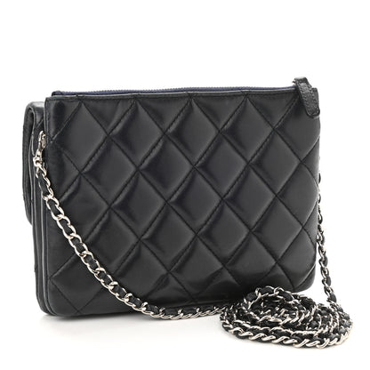 Chanel Lambskin Quilted Daily Zippy Crossbody Black 2 of 13