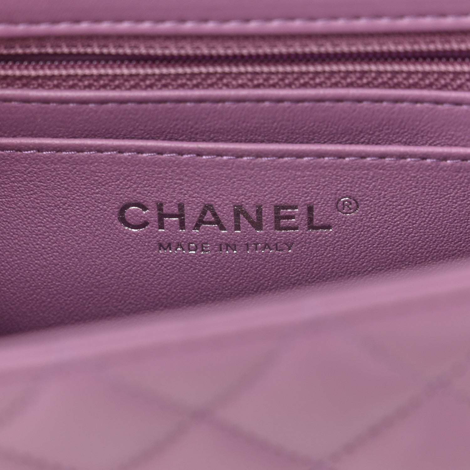 Chanel Lambskin Quilted Mini Rectangular Flap Purple 6 of 13