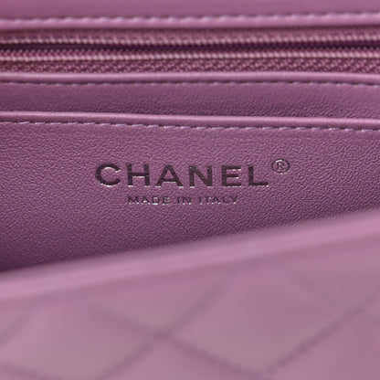 Chanel Lambskin Quilted Mini Rectangular Flap Purple 6 of 13