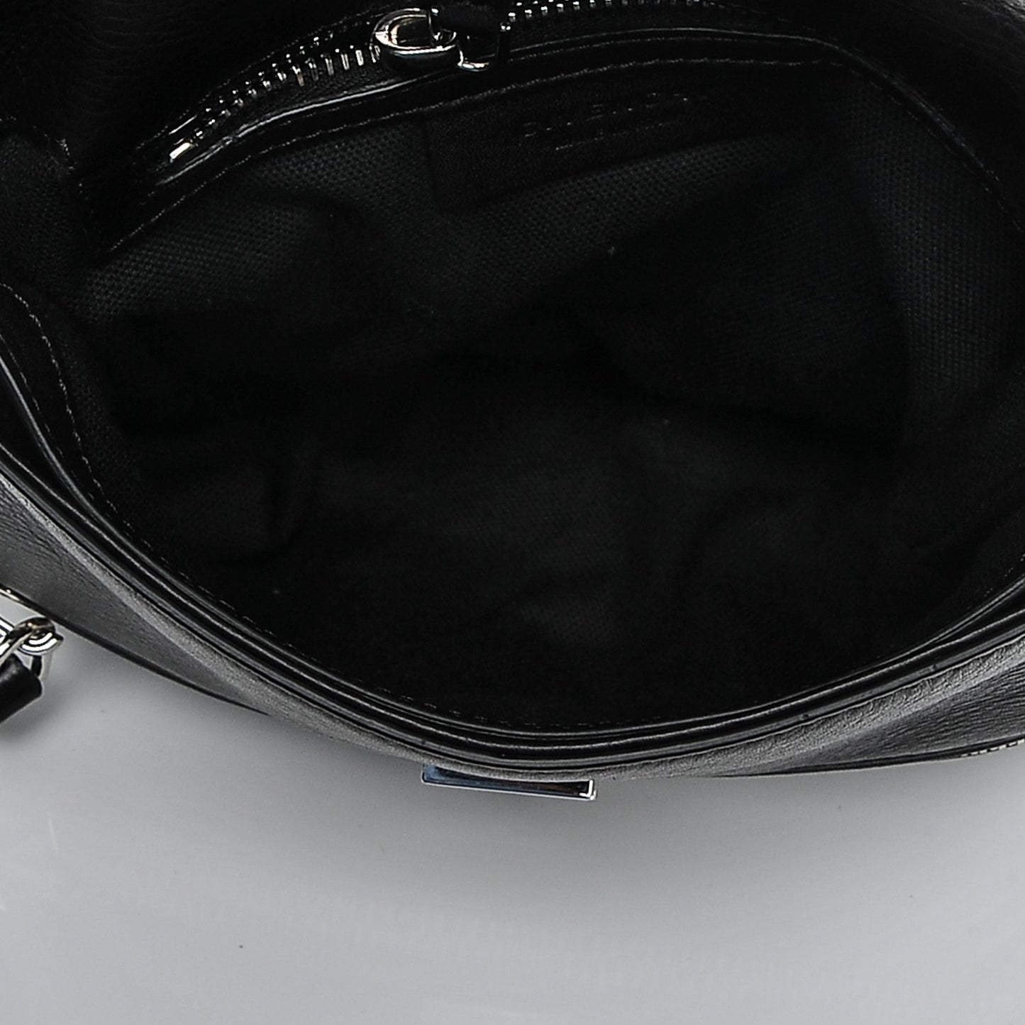 Waxy Grained Calfskin Mini Pandora Pure Flap Bag Black
