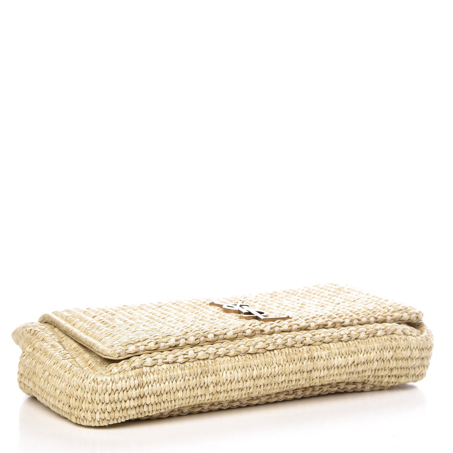 Raffia Medium Monogram Kate Satchel Naturale