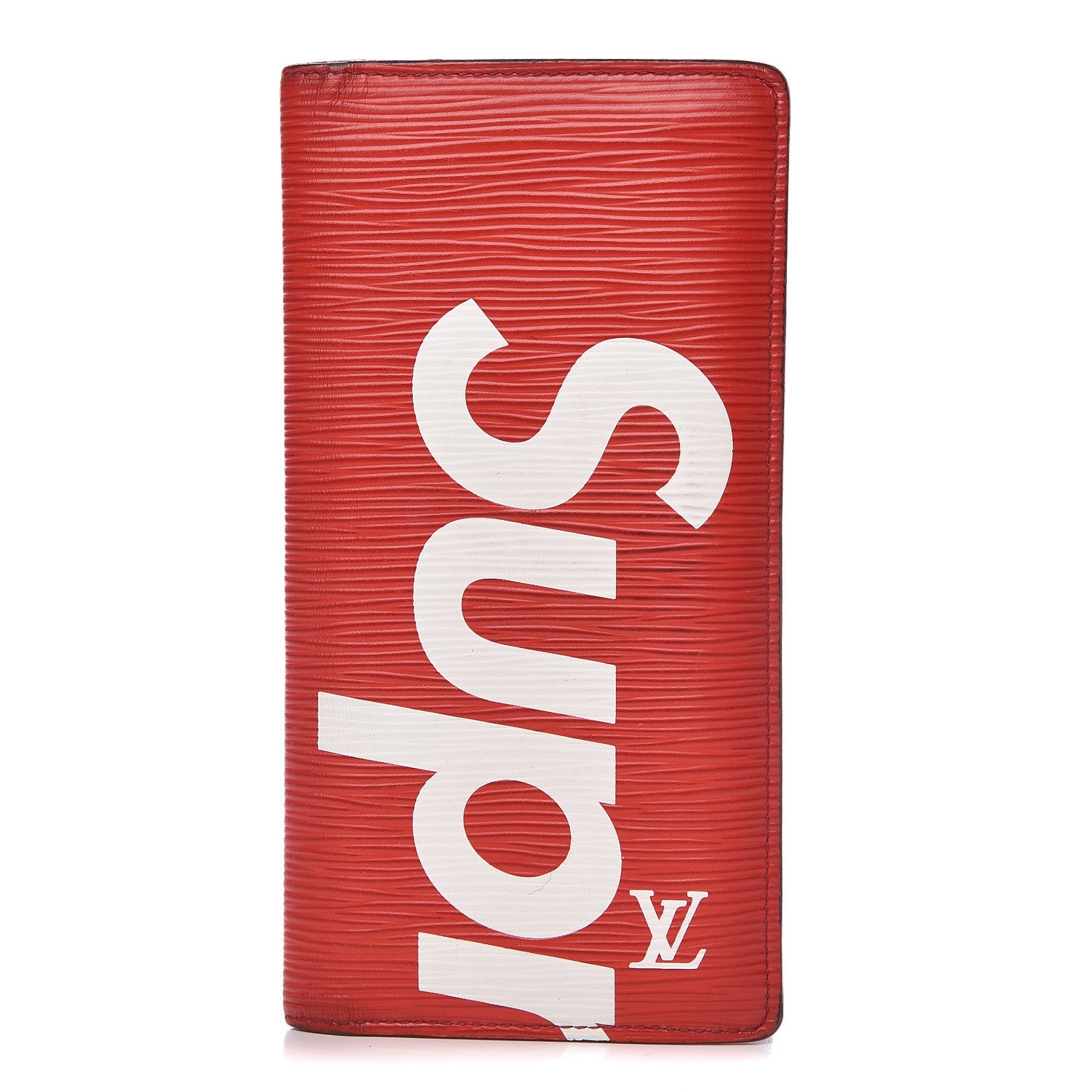 Louis Vuitton X SUPREME Epi Brazza Wallet Red 1 of 12