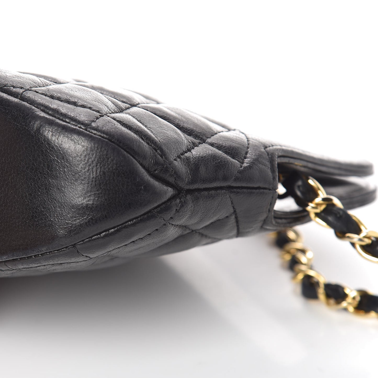Lambskin Quilted CC Shoulder Bag Black