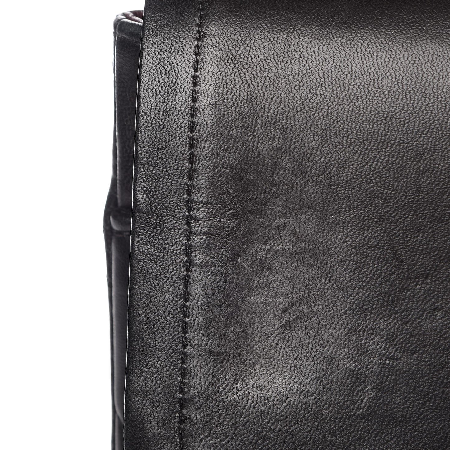 Lambskin Quilted Maxi Double Flap Black