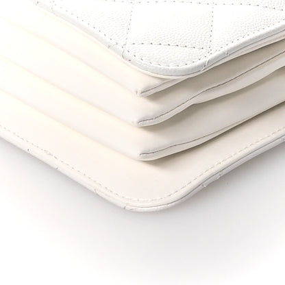 Chanel Caviar Quilted Mini Top Handle Flap White 10 of 12