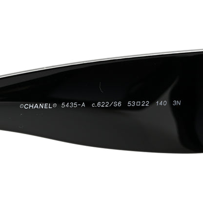 Chanel Acetate Rectangle Sunglasses 5435-A Black 5 of 8