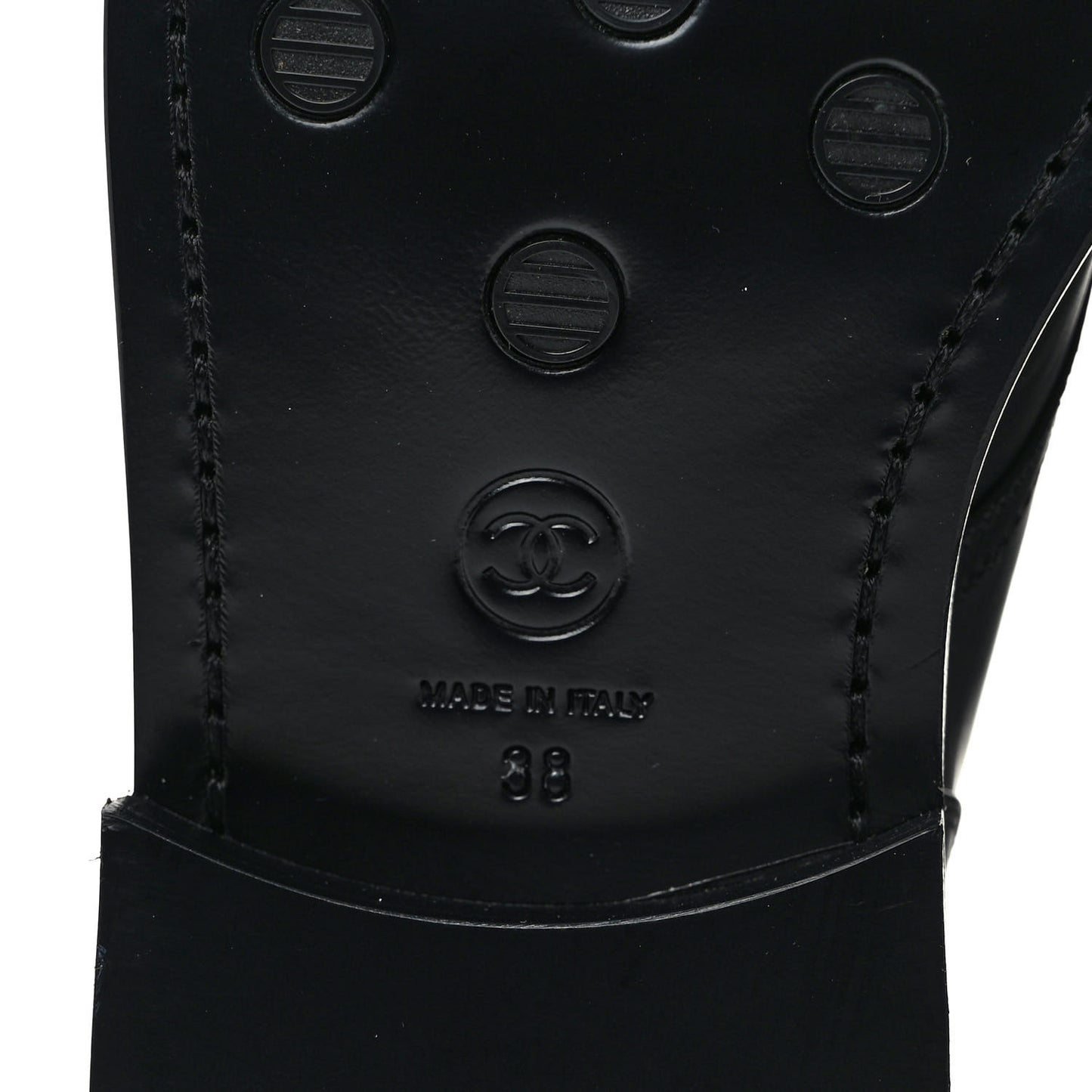 Shiny Calfskin Lace Up Combat Boots 38 Black