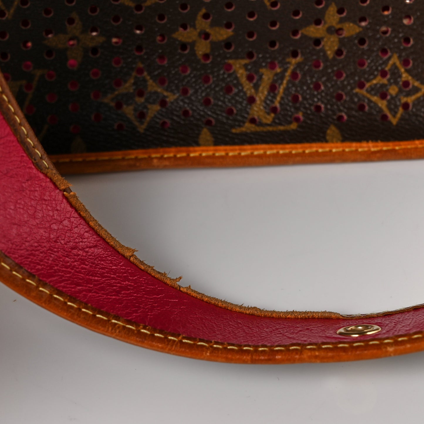 Monogram Perforated Musette Fuchsia