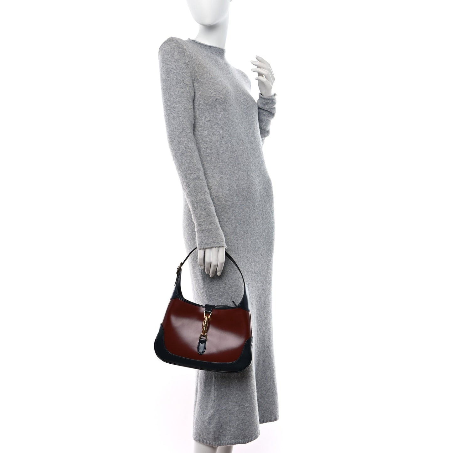 Boarded Dyana Lux Calfskin Bi-Color Small Jackie 1961 Hobo Mineral Red Blue