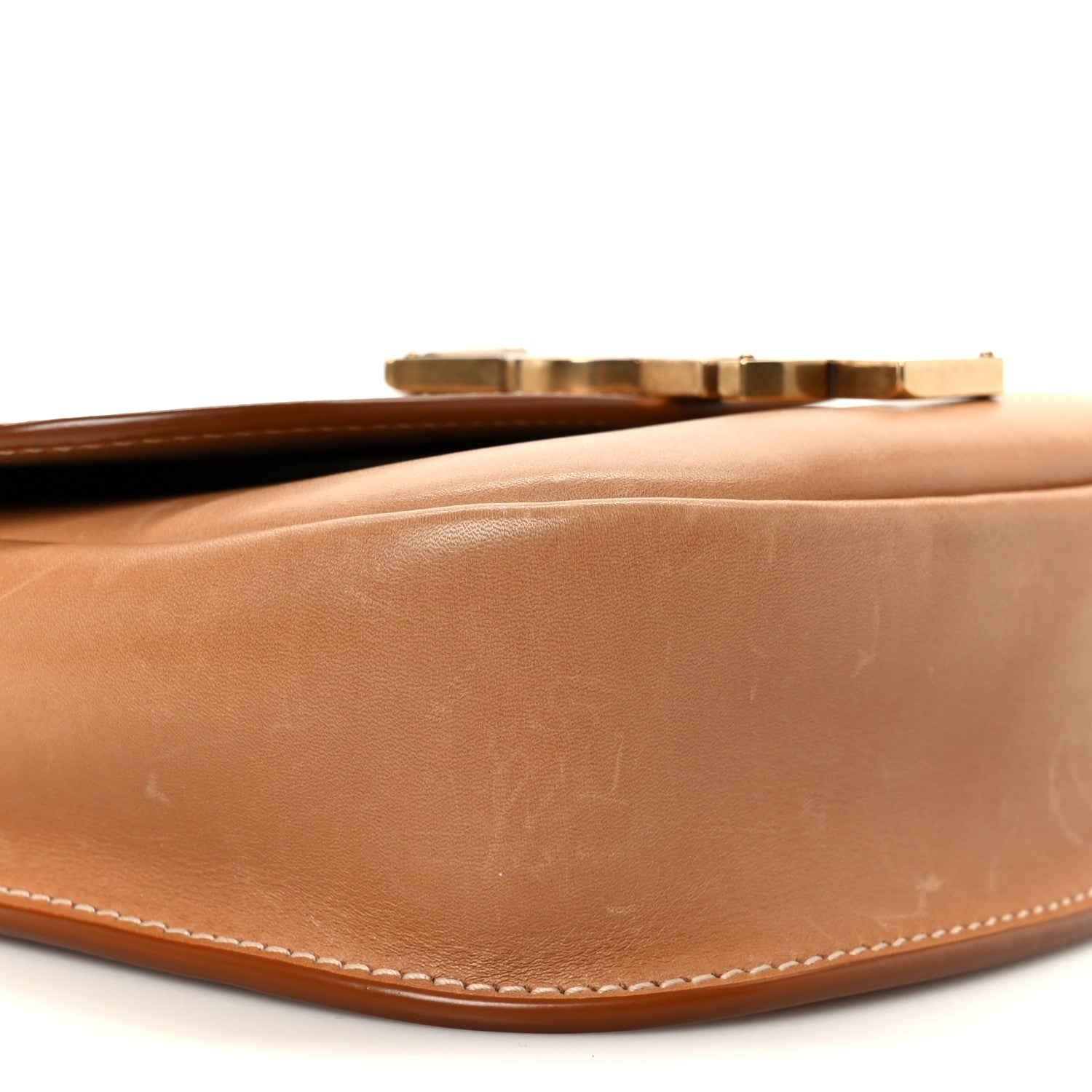Saint Laurent Smooth Vintage Calfskin Small Kaia Satchel Brown Gold 11 of 12