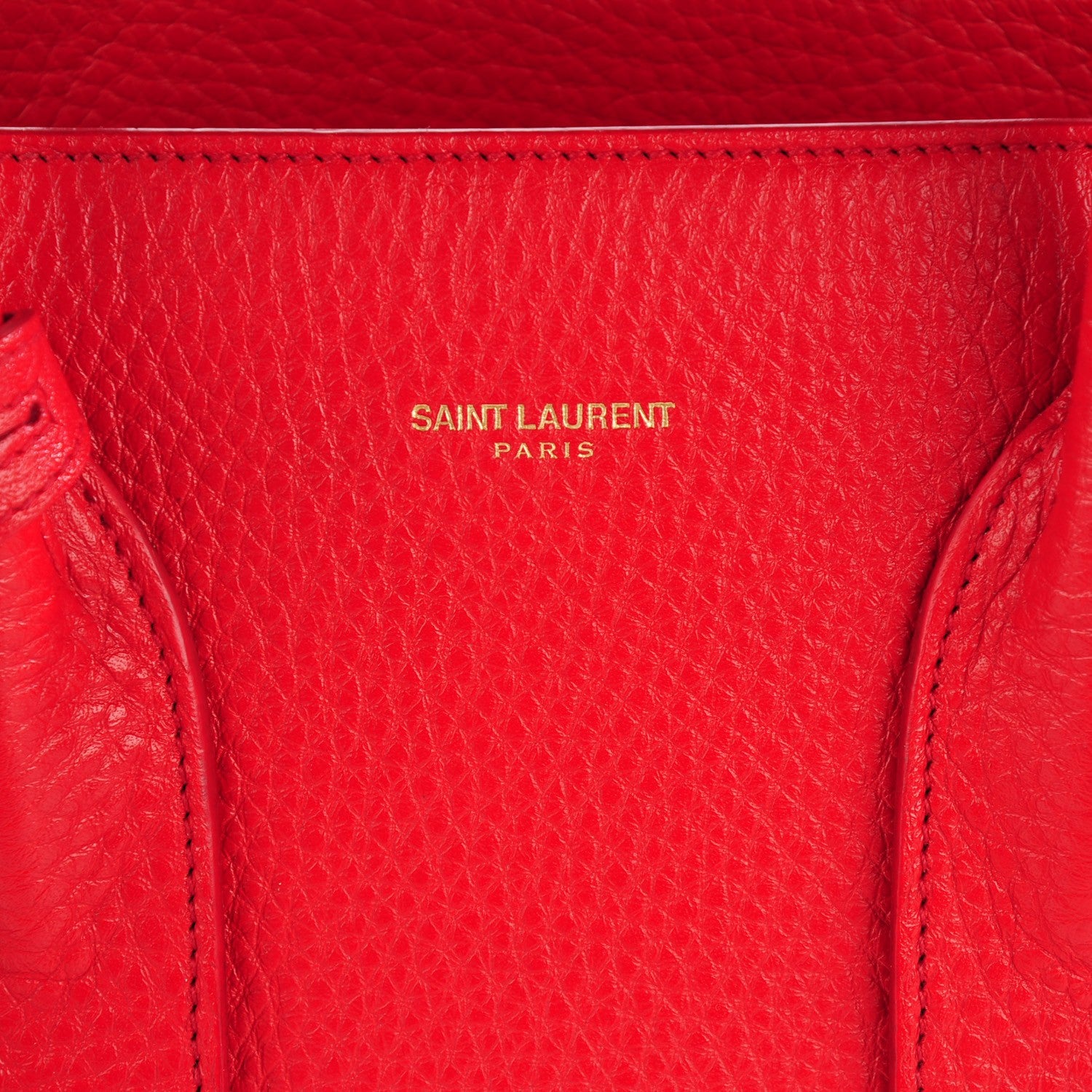 Saint Laurent Grained Calfskin Small Sac De Jour Lipstick Red 8 of 8