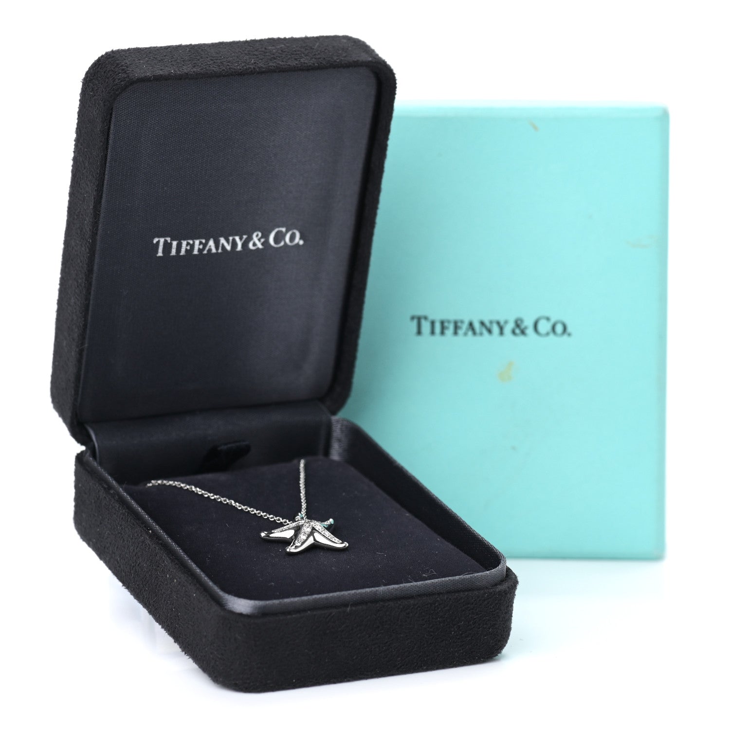 Tiffany Platinum Diamond 15mm Elsa Peretti Pave Starfish Pendant Necklace 8 of 8