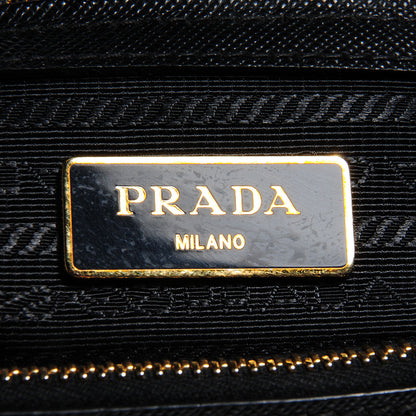 Prada Saffiano Lux Small Double Zip Tote Nero Black 6 of 11