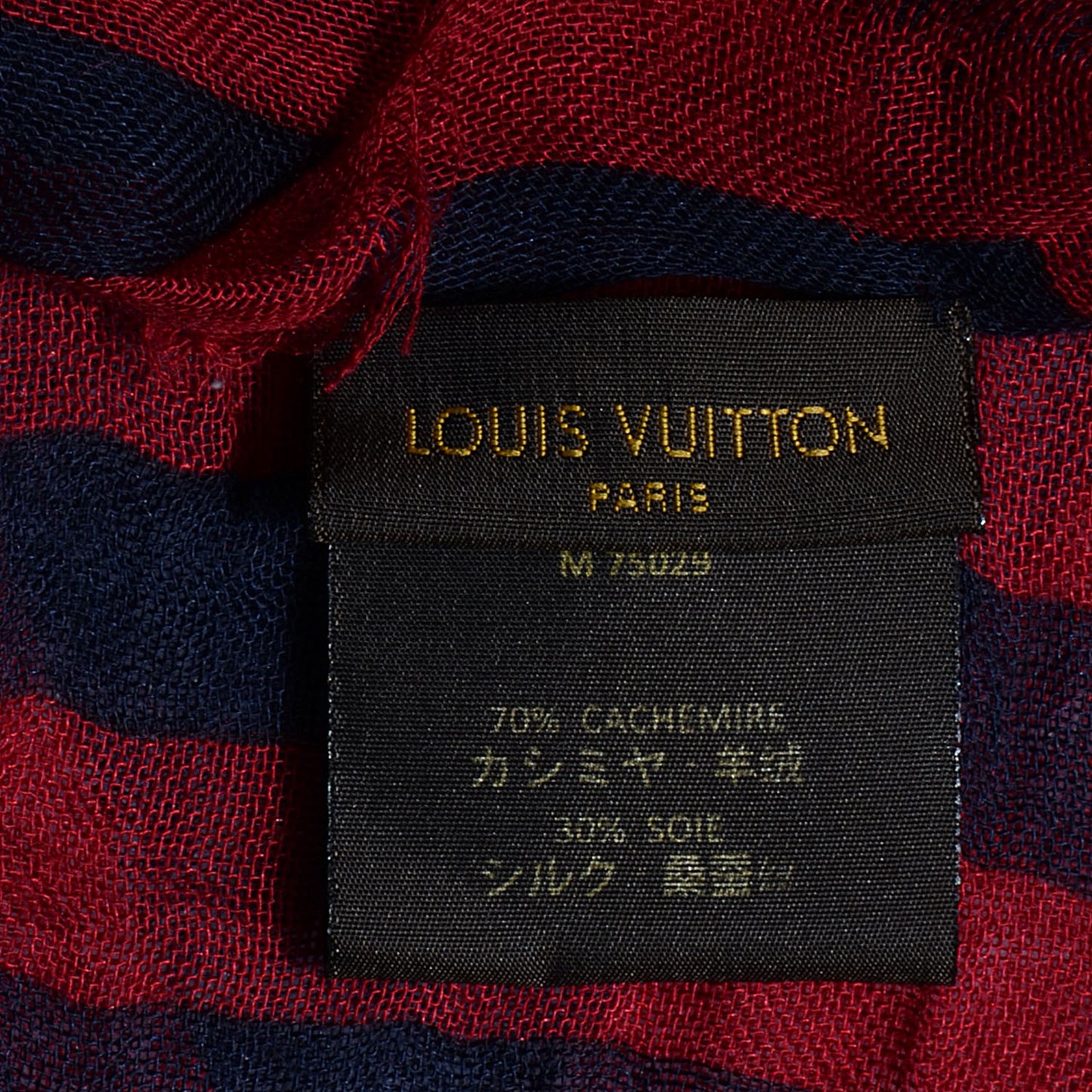 Cashmere Silk Karakoram Stole Marine Rouge