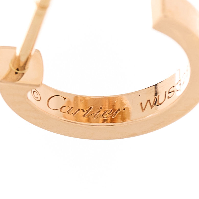 Cartier 18K Pink Gold Small LOVE Hoop Earrings 4 of 6