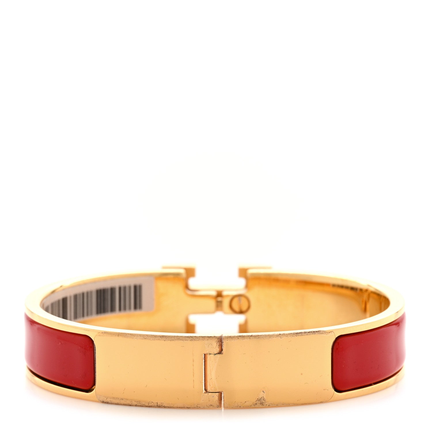 Hermes Enamel Narrow Clic Clac H Bracelet PM Rouge Bandana 3 of 8