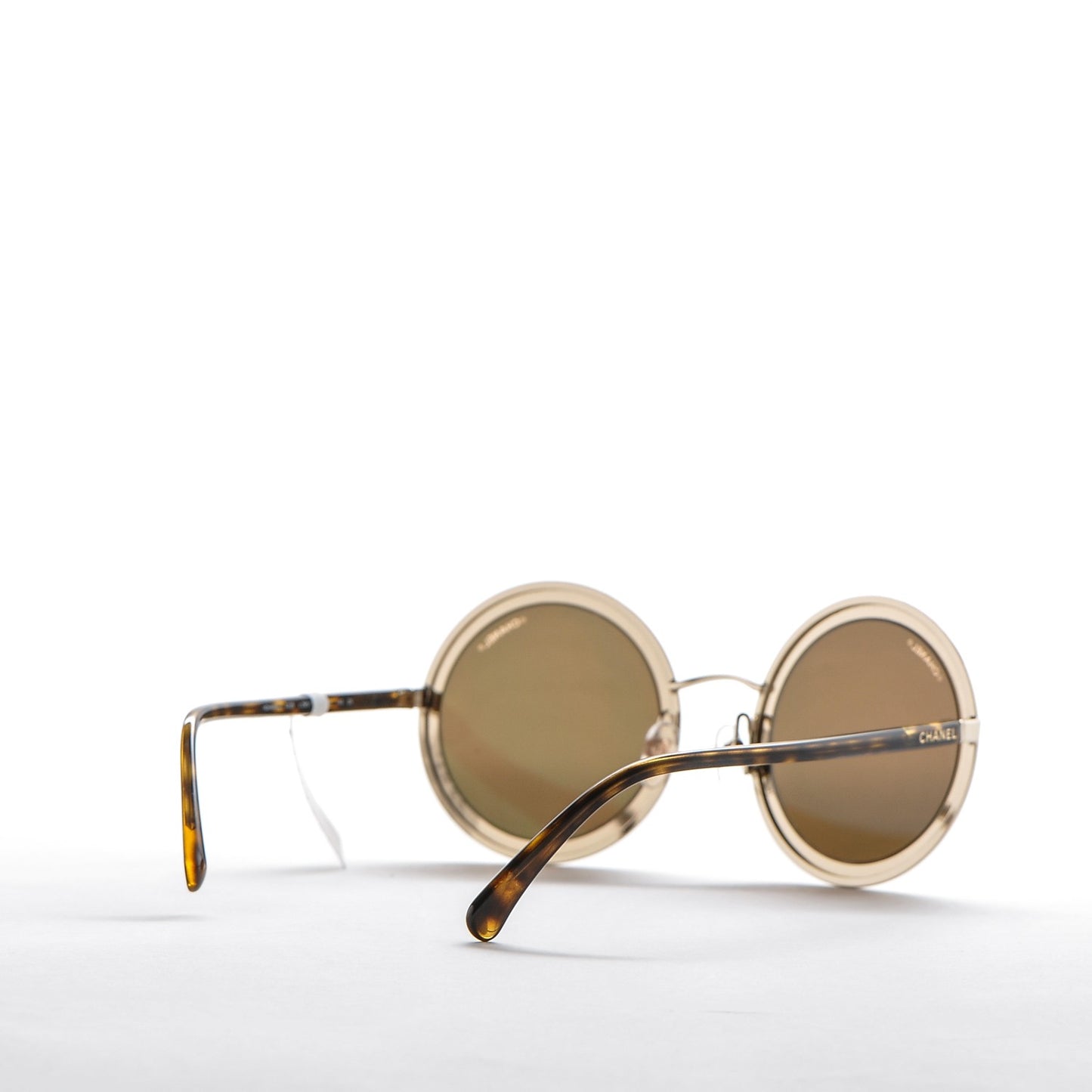 Round Mirror Sunglasses 4226 Pale Gold