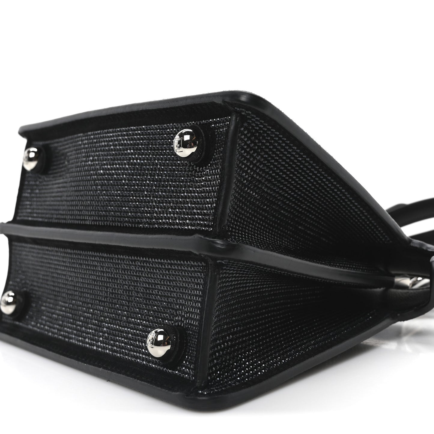 Crystal Shiny Nappa FF Petite Peekaboo I SEE U Satchel Black