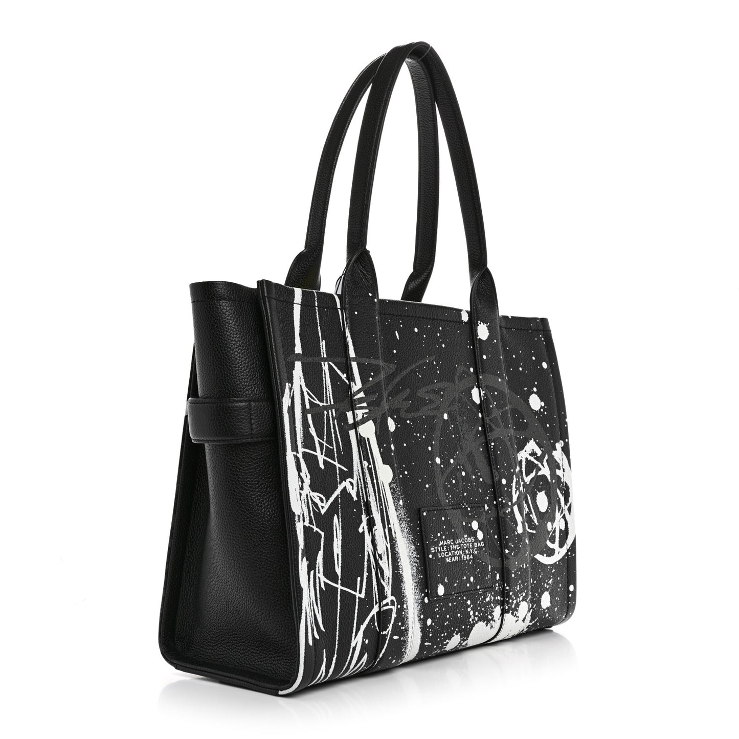 X FUTURA Grained Calfskin Large The Tote Bag Black