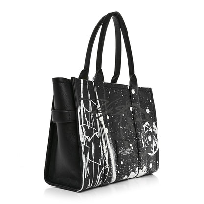 Marc Jacobs X FUTURA Grained Calfskin Large The Tote Bag Black 3 of 11