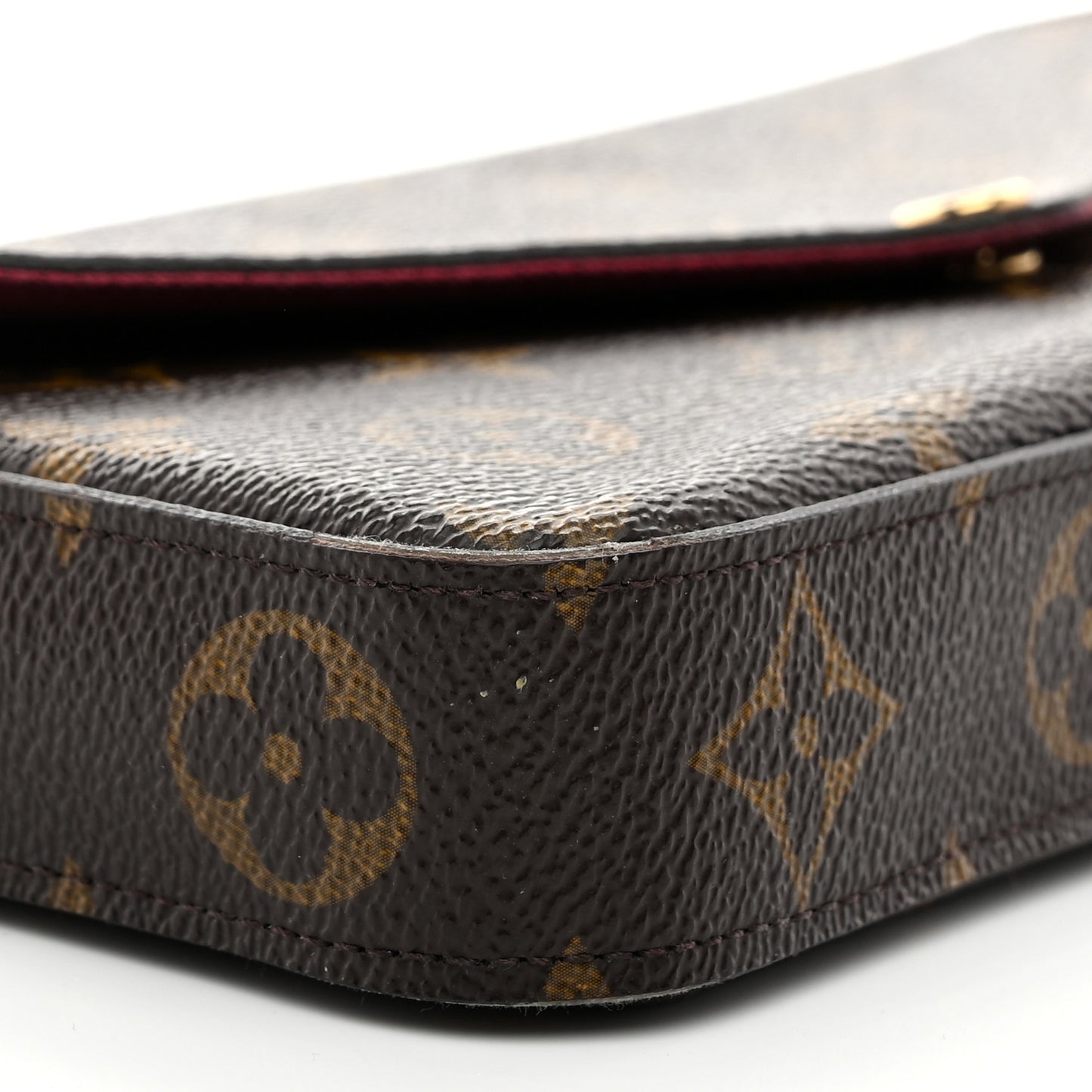 Monogram Pochette Felicie Chain Wallet Fuchsia