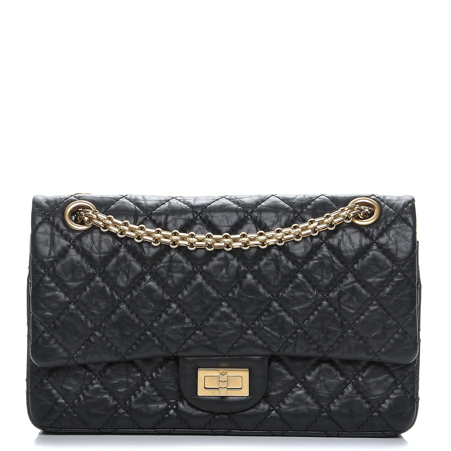 Chanel Aged Calfskin Quilted 2.55 Reissue 225 Flap Black 1 of 8