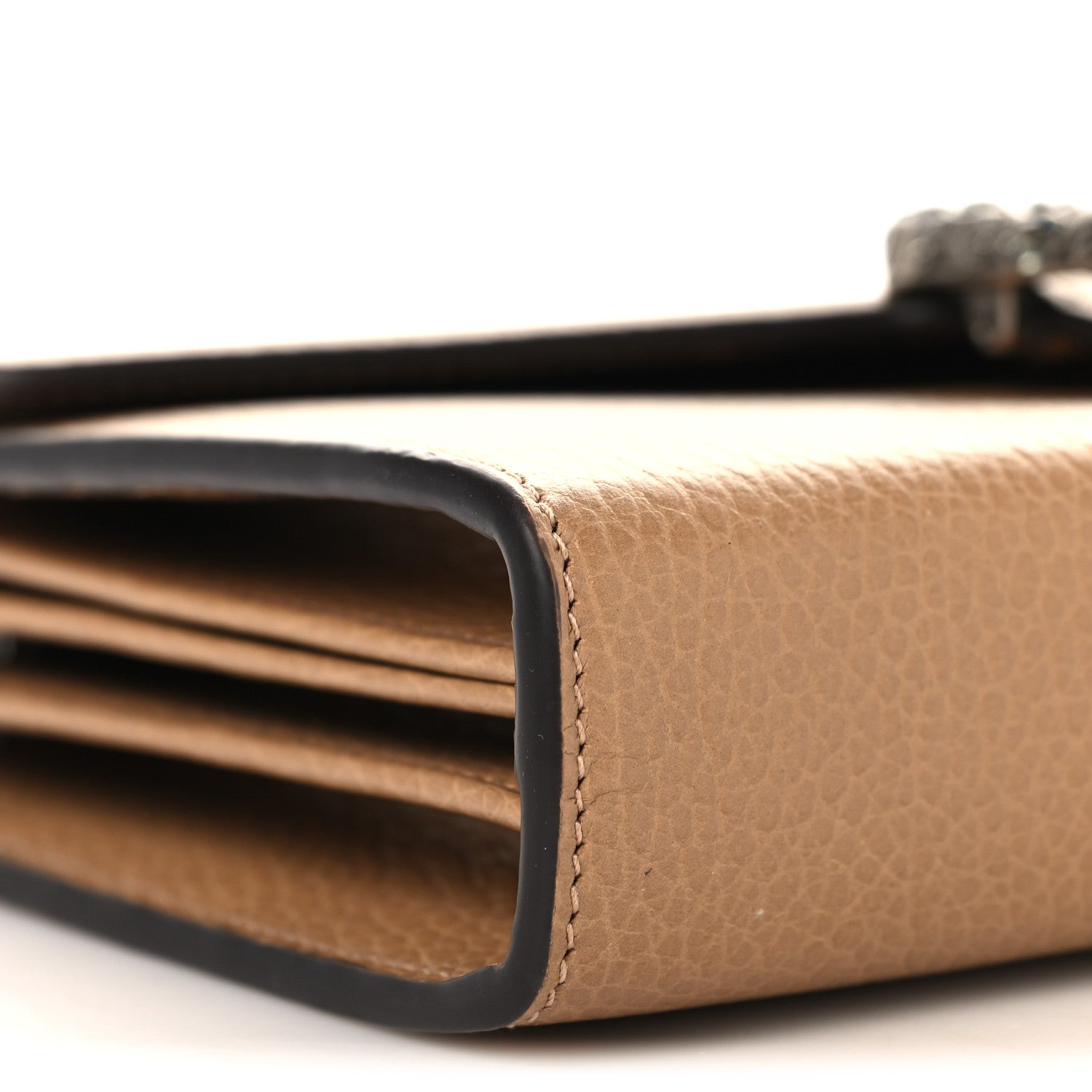 Gucci Dollar Calfskin Crystal Mini Dionysus Chain Wallet Natural Tan Black Diamond 9 of 11
