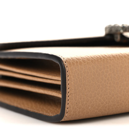 Gucci Dollar Calfskin Crystal Mini Dionysus Chain Wallet Natural Tan Black Diamond 9 of 11