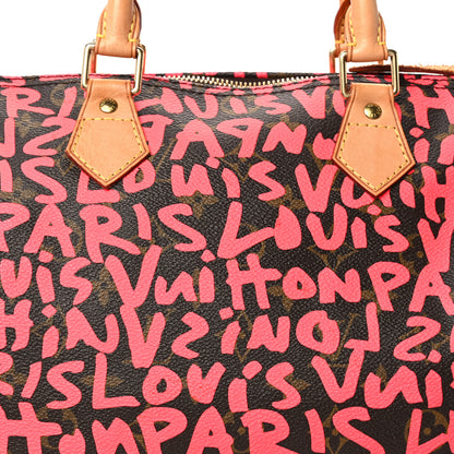 Louis Vuitton Monogram Graffiti Speedy 30 Fuchsia 8 of 10