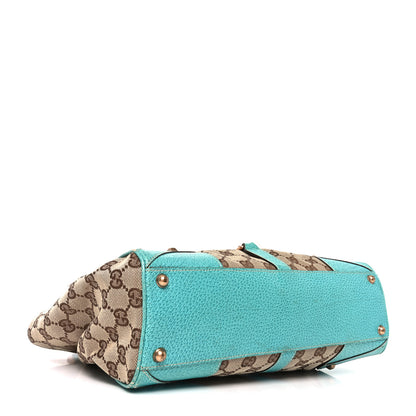 Gucci Monogram Calfskin Large Bardot Shoulder Bag Turquoise 4 of 9