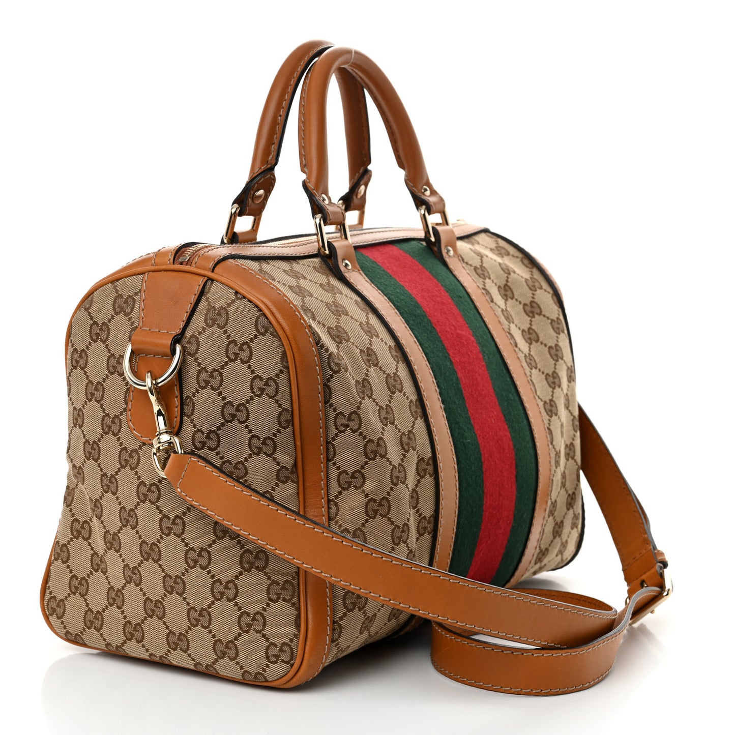 Monogram Vintage Web Medium Boston Tobacco