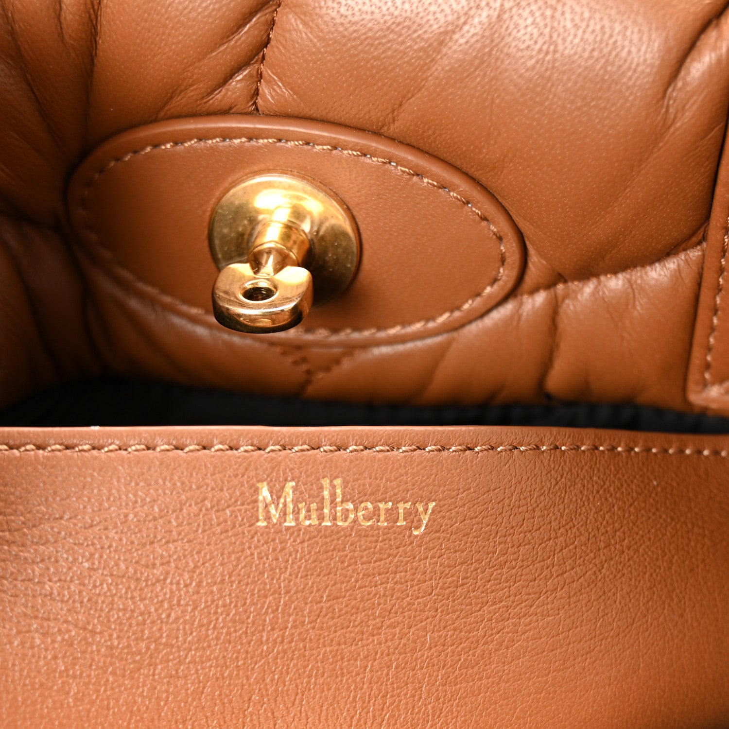 Mulberry Nappa Pillow Quilted Big Softie Tote Tobacco Brown 6 of 9
