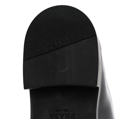 Prada Spazzolato Metal Triangle Logo 50mm Loafers 40 Black 11 of 18