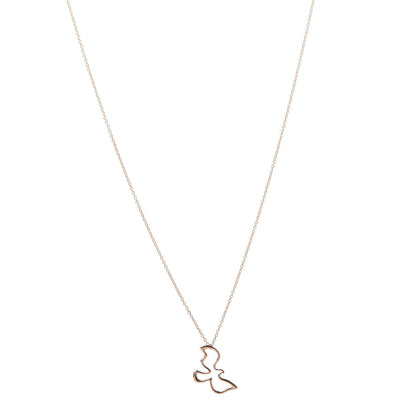 Tiffany 18K Rose Gold Paloma Picasso Dove Pendant Necklace 1 of 7