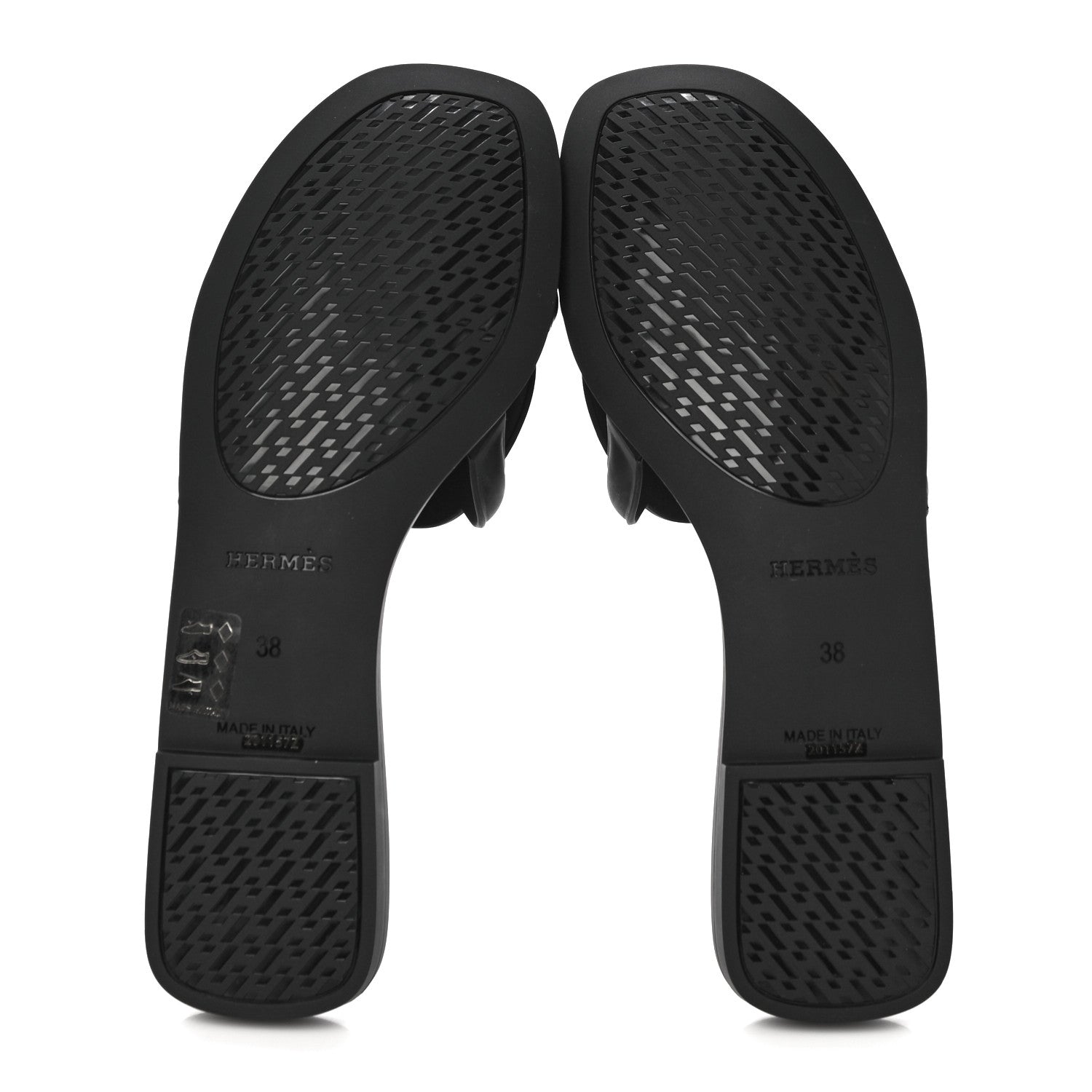 Hermes Rubber Aloha Sandals 38 Black 4 of 9