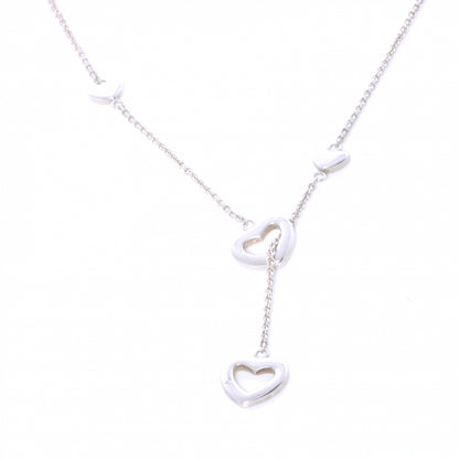 Tiffany Sterling Silver Elsa Peretti Open Heart Lariat Necklace 1 of 5