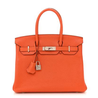 Hermes Taurillon Clemence Birkin 30 Feu 1 of 16