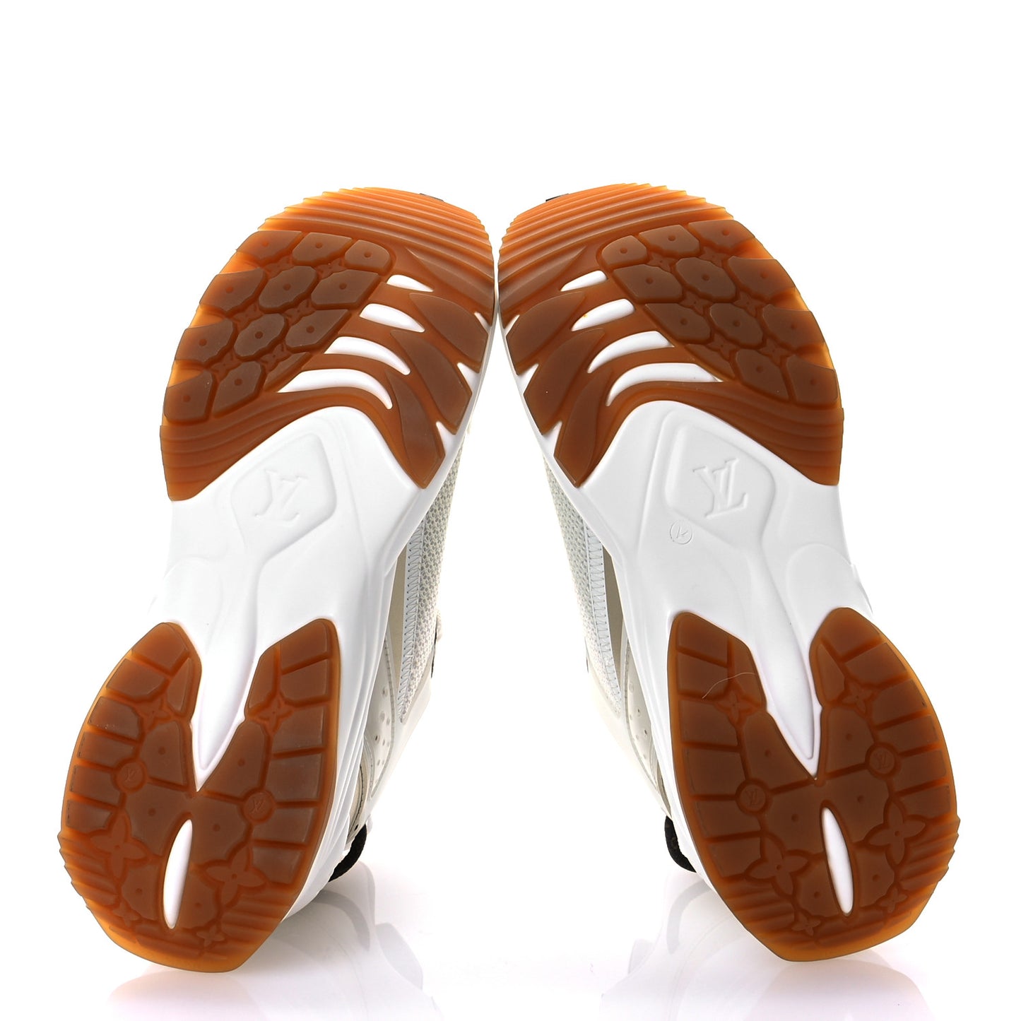Monogram Calfskin Run 55 Sneakers 37.5 White