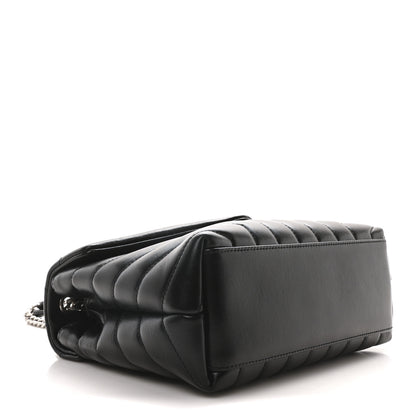 Saint Laurent Calfskin Y Quilted Monogram Small Loulou Chain Satchel Black 4 of 11