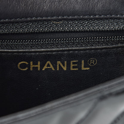 Chanel Patent Chevron Quilted Belt Bag 80 32 Black 7 of 24