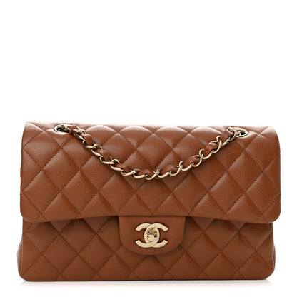 Chanel Caviar Quilted Small Double Flap Light Brown 1 of 11