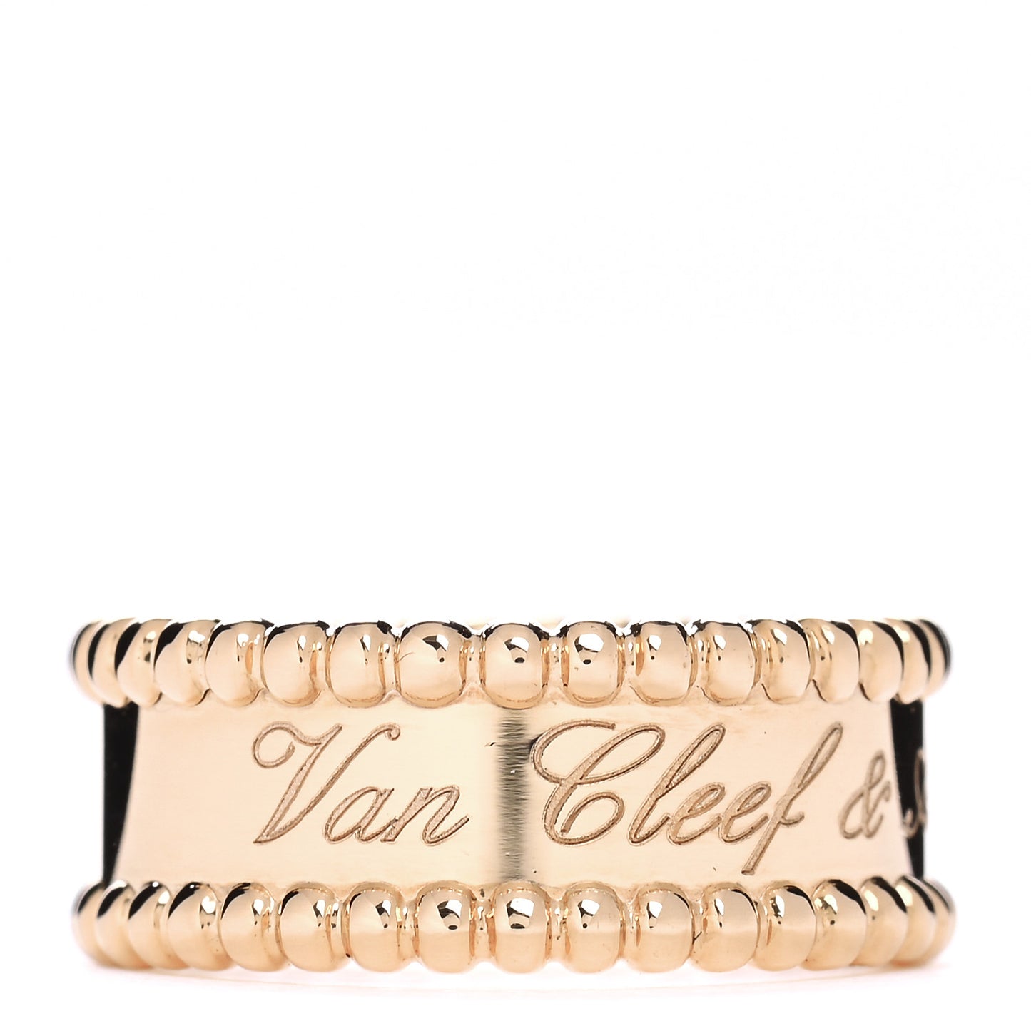 18K Yellow Gold Perlee Signature Ring 51 5.75